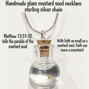 😇 EXCLUSIVE HANDMADE MUSTARD SEED NECKLACE & POCKET CARD ✝️🛐